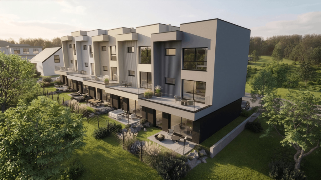 Dwupoziomowy apartament z przestronnym tarasem